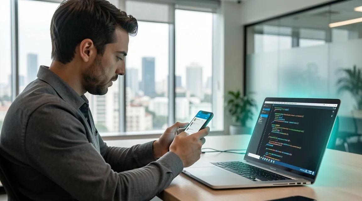 Entorno de testing de software moderno con herramientas de automatización