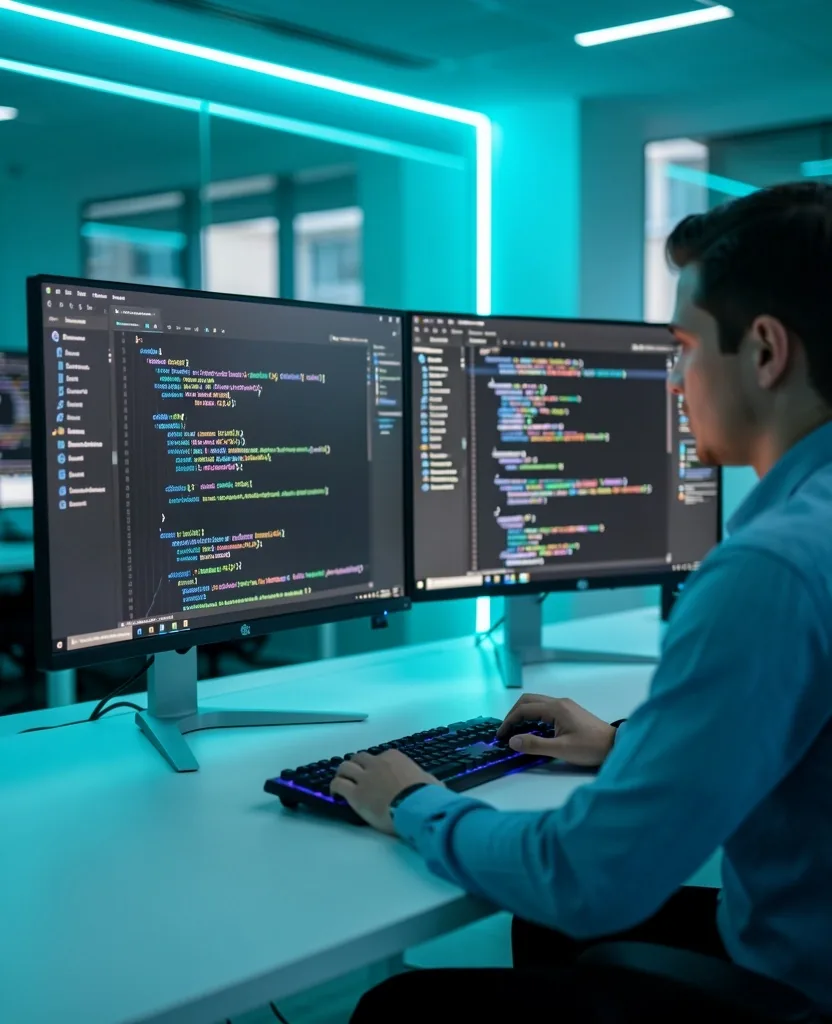 Ingeniero de QA trabajando en un entorno de pruebas de software