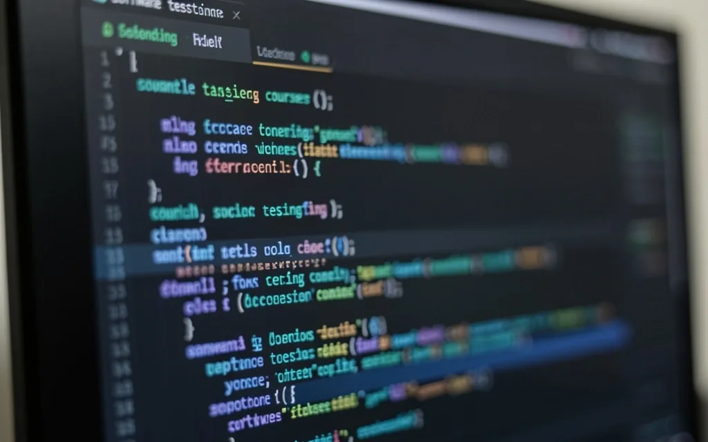 Editor de código en pantalla oscura